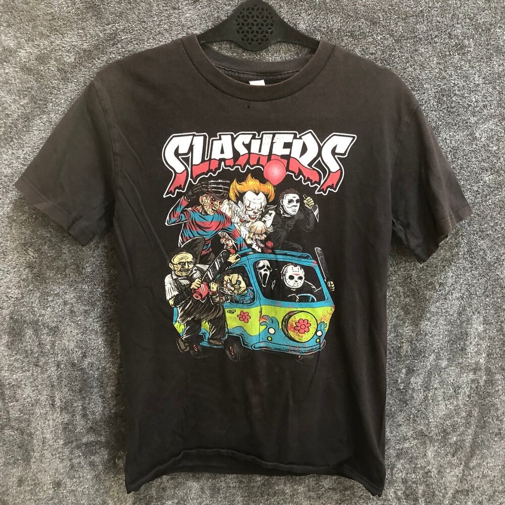 Slasher Horror Movie Villains T Shirt Mens Large Freddy Jason Pennywise Michael